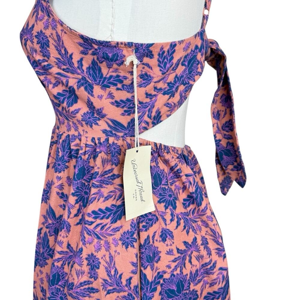 NWT Universal Thread Womens Sz M Sleeveless Floral Back Tie Midi Dress Vacation - Picture 11 of 16